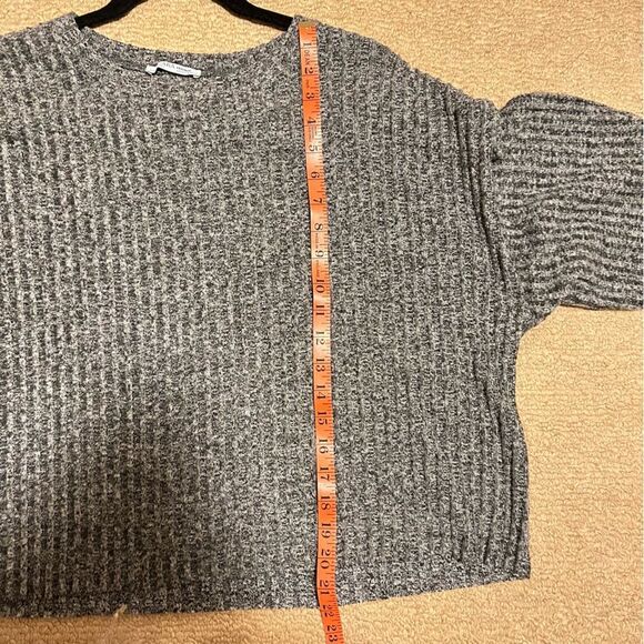 Zara Trafuluc Gray Ribbed Knit Sweater - M - Picture 10 of 12